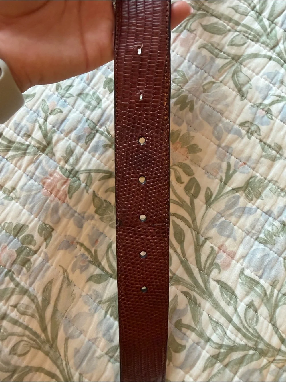 Tecovas Genuine Lizard Leather Belt Size 40 Brown Handmade in Mexico